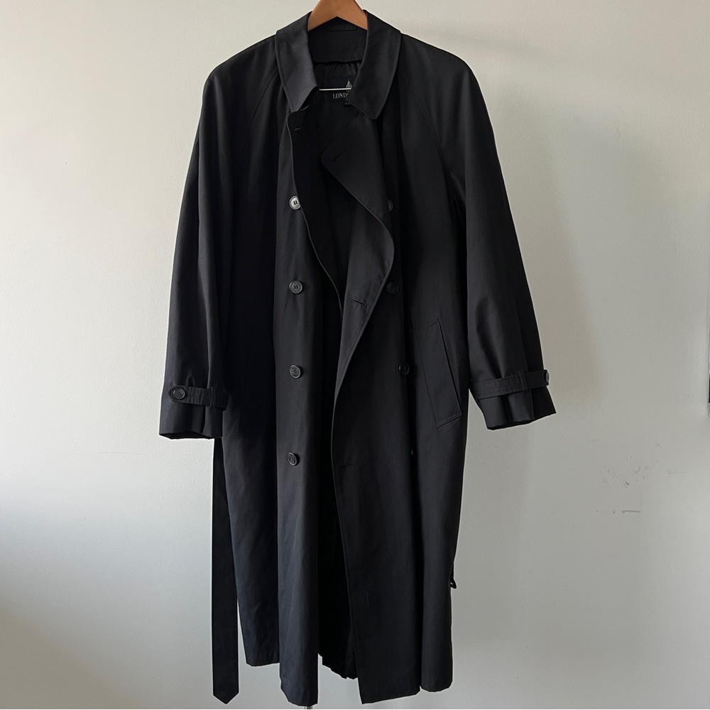 London Fog Black Trench Coat